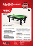 On Cue 8 Ball Tournament pool table brochure