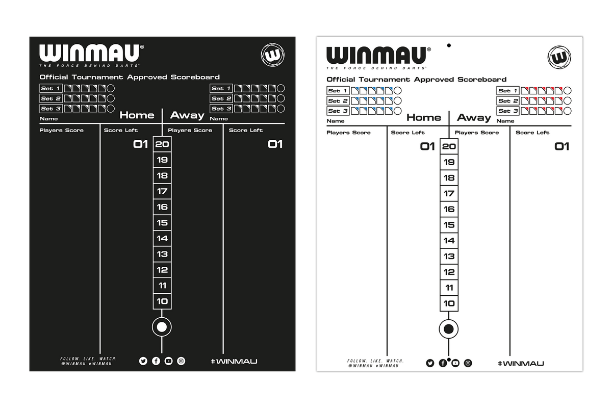 WINMAU dart Drywipe/Chalkboard, dart scoreboard plus marker pens