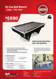 On Cue 7' Ball Return Pool Table