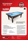 On Cue Karamea 7 foot Pool Table Brochure