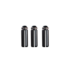 Set of 3 black aluminium dart flight protectors