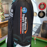 Left sleeve of the 2025 New Zealand South team representative jersey for the Australian Eight Ball Championships.