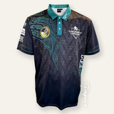 Front view of the 2025 New Zealand South team representative jersey for the Australian Eight Ball Championships.