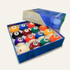 two and a quarter sized set of pool or billiard balls