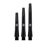 black aluminium dart shaft in short, inbetween and medium