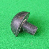 Black rubber cue bumper with large head and small plug