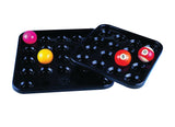 plastic ball carrier for holding pool and snooker ball sets