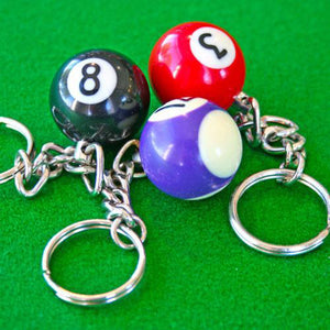 Pool ball key rings
