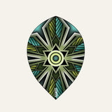 Shot Talisman teardrop dart flight in colour teal